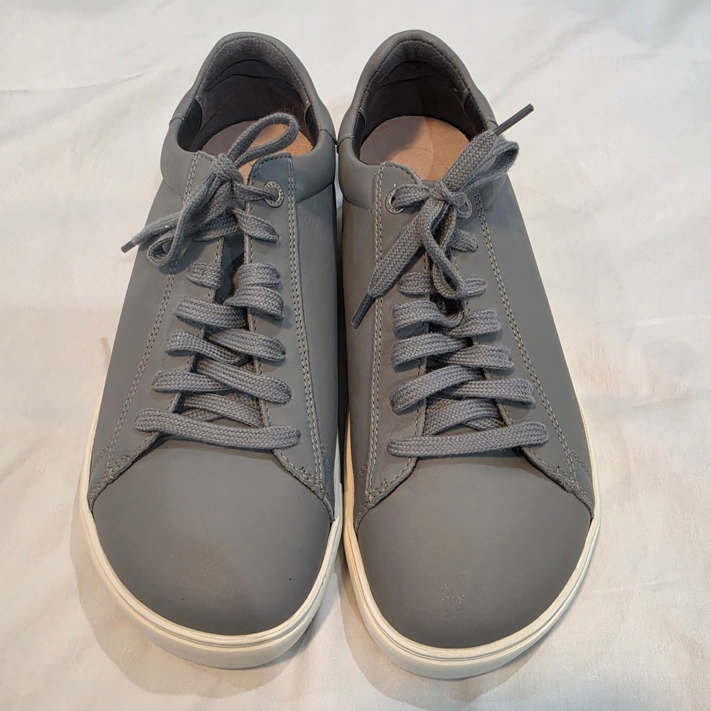 Birkenstock Bend Low Sneakers Mens Grey Leather Excellent Cork Midsole